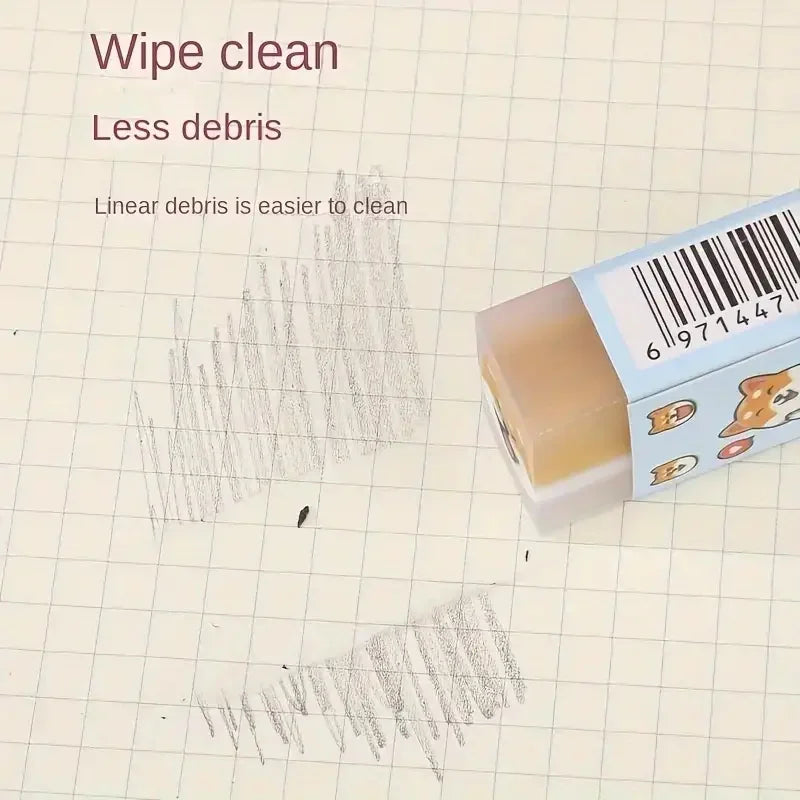 3pcs/6pcs Cute Animal Jelly Erasers – Sweet-Scented Cartoon Rubber for Kids & Students, Fun Gift & School Supplies