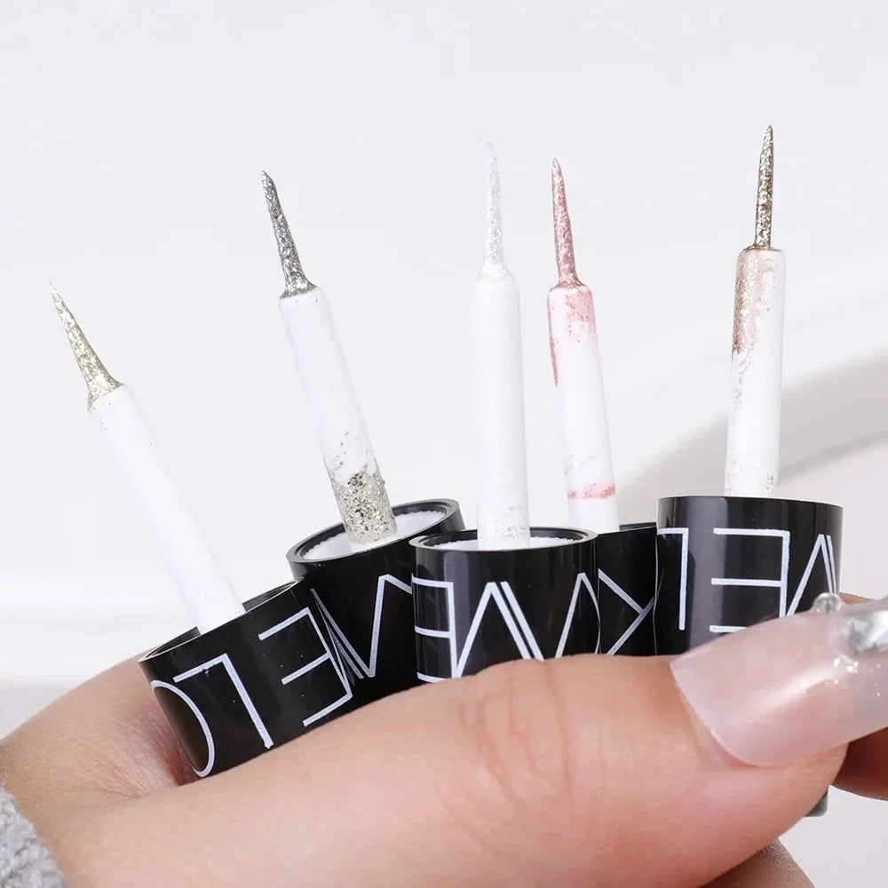 Diamond Shiny Eye Liners Eyeshadow Waterproof Silver Rose Gold Color Glitter Sequins Eyeliner Eye Shadow Makeup Beauty Cosmetics