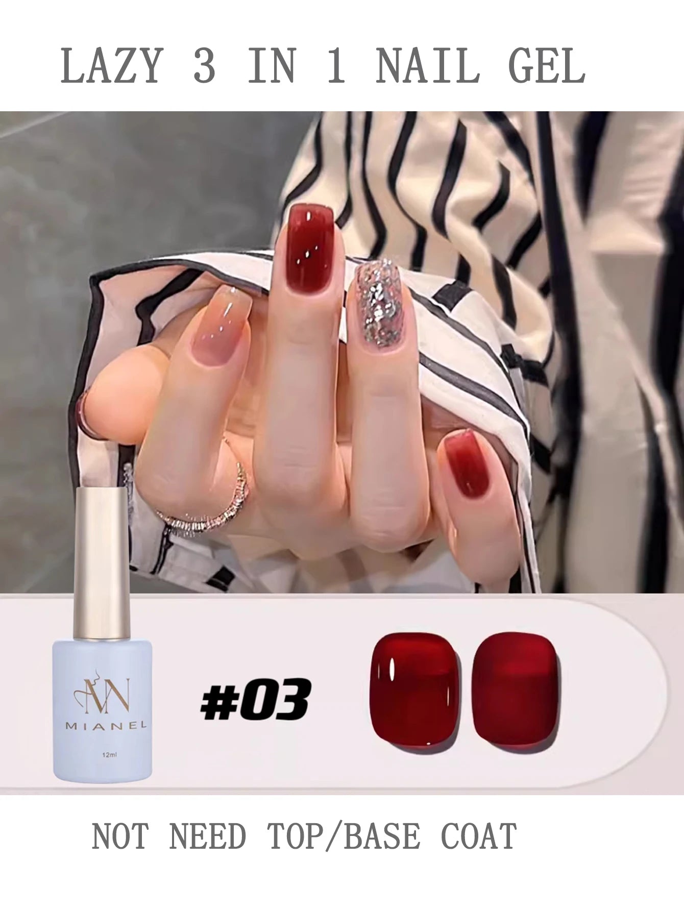 MIANEL 3-in-1 Gel Nail Polish – One-Step Formula for Vibrant Summer Nails