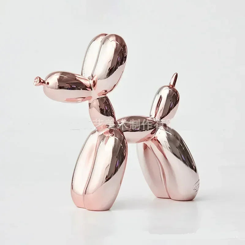 10cm 17cm Nordic Balloon Dog Sculpture Resin Animal Toy Statue Sculptures Figurine Crafts Home Decoration Room Desktop blue Gift