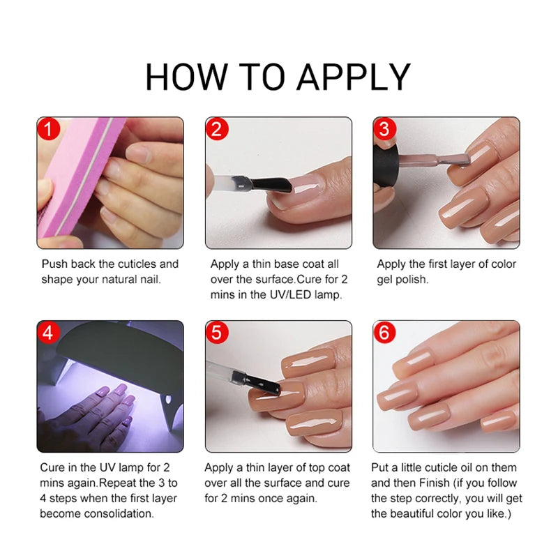 NAILCO Nail Art Dream Set – 6pcs Gel Lacquer for Bold, Glossy Looks