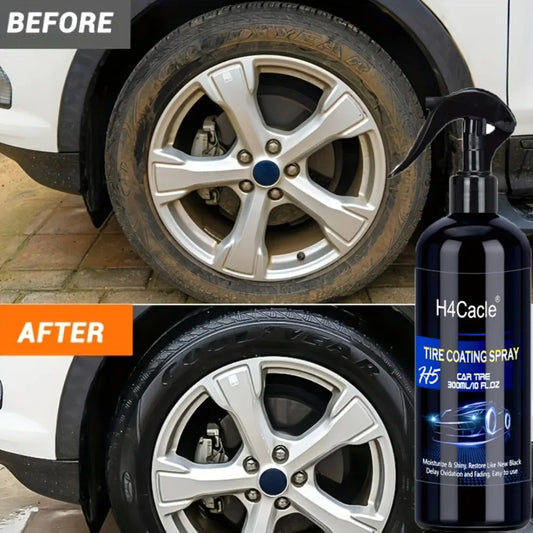 Tire Coating Spray A Quick Shining Formula for Tires Plastics and Rubbers Provides Long Lasting Luster and Protection