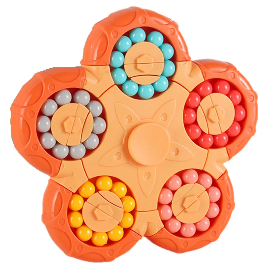 Magic Bean Cube Finger Gyro Rotating Antistress Relieve Anxiety Develop Intelligence Decompression Fidget Toy Adults Kids Gift