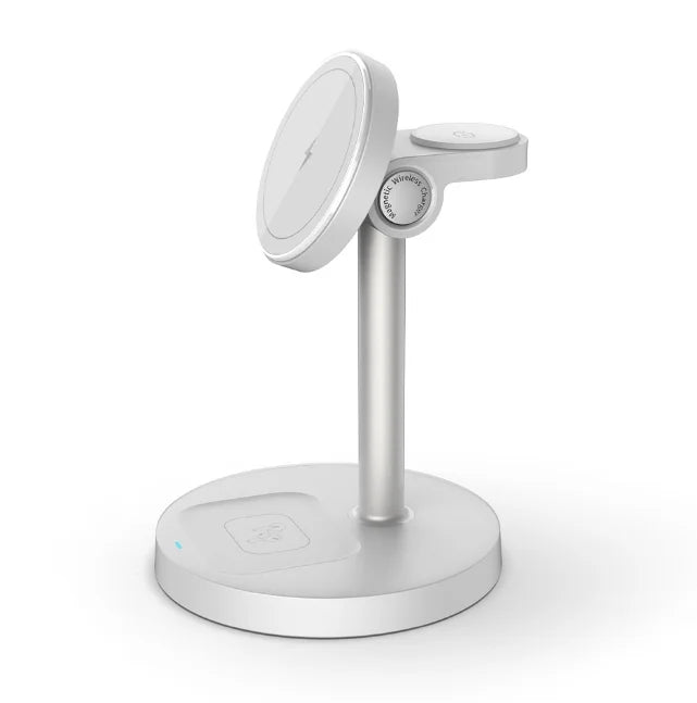 3 In 1 Magnetic Wireless Charger Adjustable Stand For iPhone 16 15 14 13 Pro Max iWatch 10 9 8 AirPods Pro Fast Charging Station