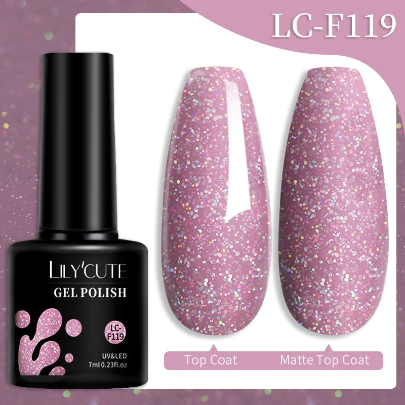 LILYCUTE Color Explosion – 184 Shades of Long-Lasting Gel Polish with Red Glitter Magic