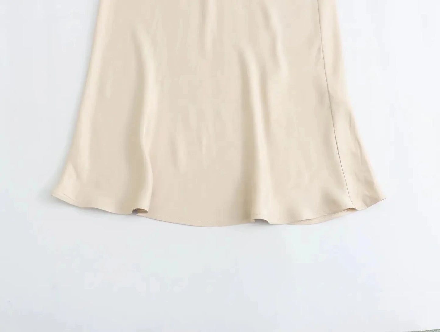 TRAFZA Women Satin Skirt High Waist Midi Skirt Stylish Long Skirts For Women Fashion Chic And Elegant Woman Skirt Streetwear