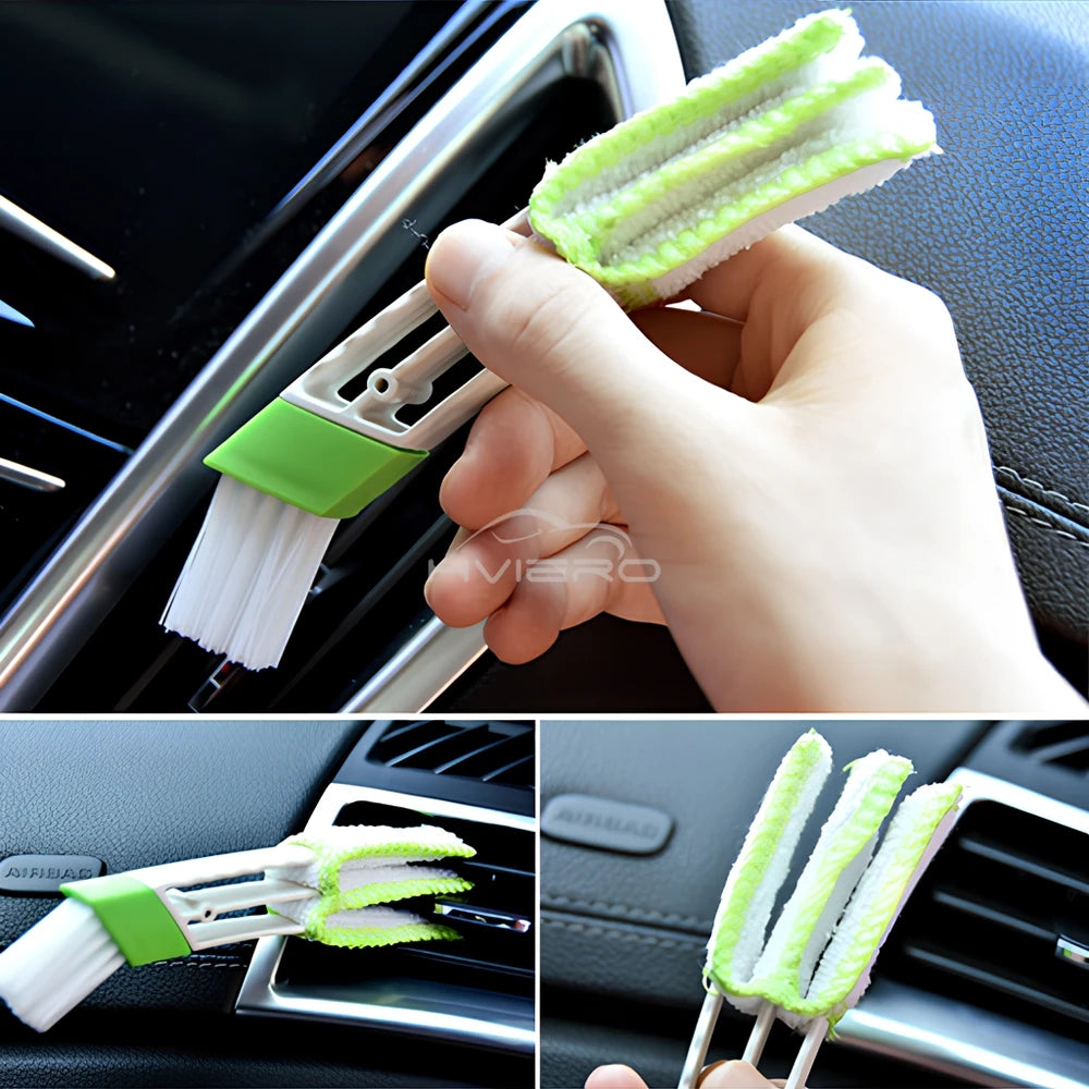 1Pcs Car Air Conditioner Vent Slit Cleaning Brushs grooves Dusting Blinds Keyboard Cleaning Dust Removal Tools Dual head brush