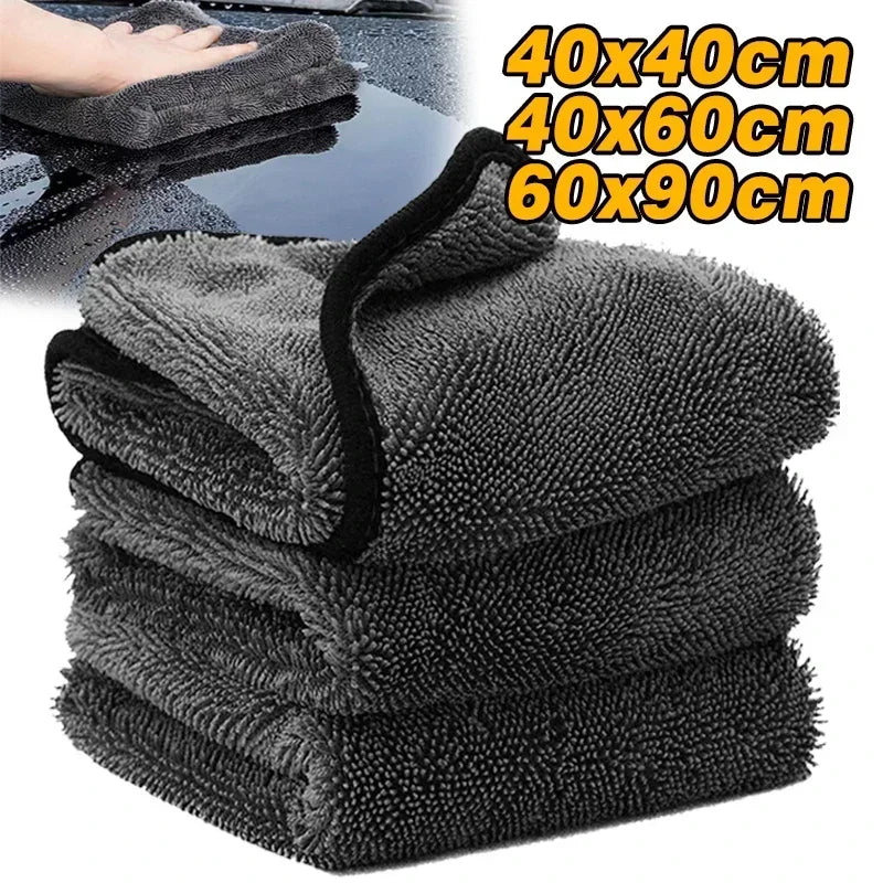 1200GSM Car Wash Towel Double Sided Towel Car Detailing Twisted Braid Cloth Super Absorbent Rag for Car Home Washing Accessories