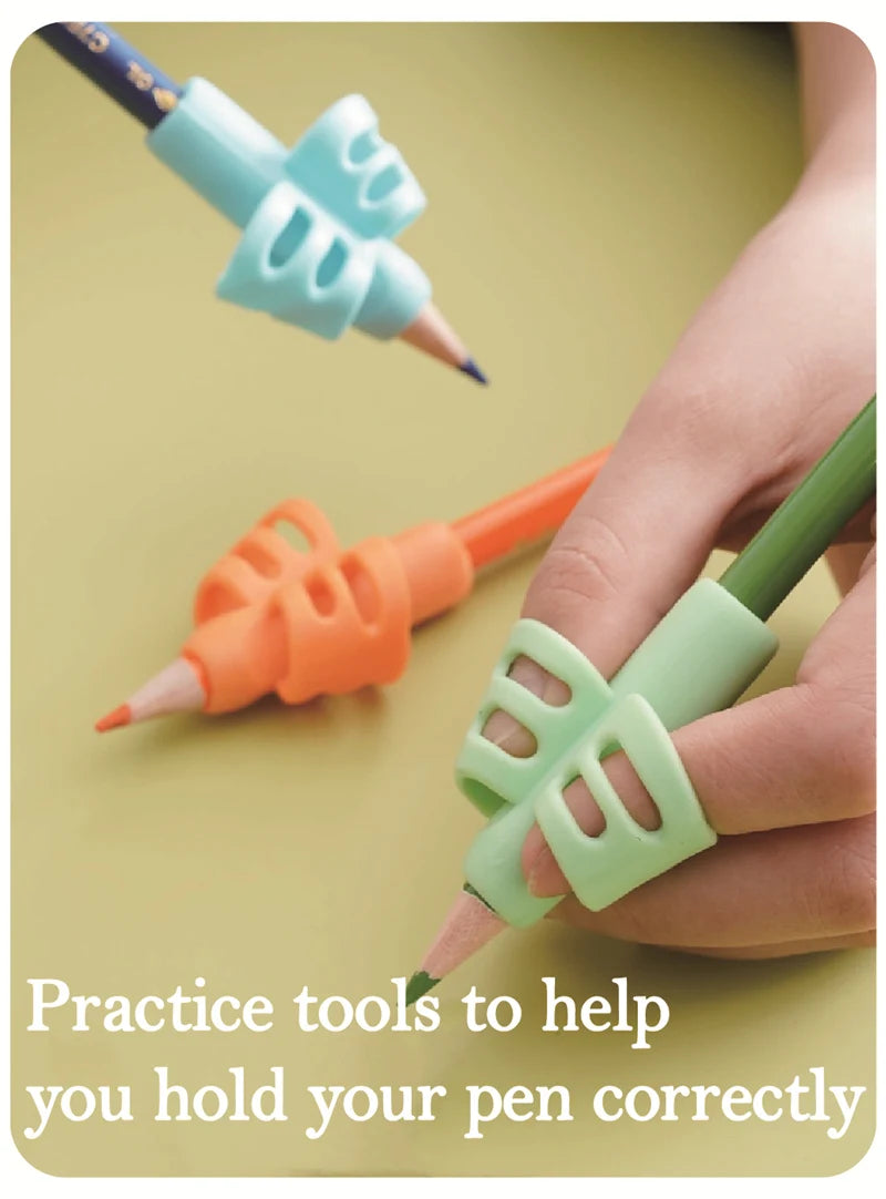 6-Piece Ergonomic Pencil Grip Set – Handwriting Posture Training Grippers for Toddlers & Kids Learning to Write