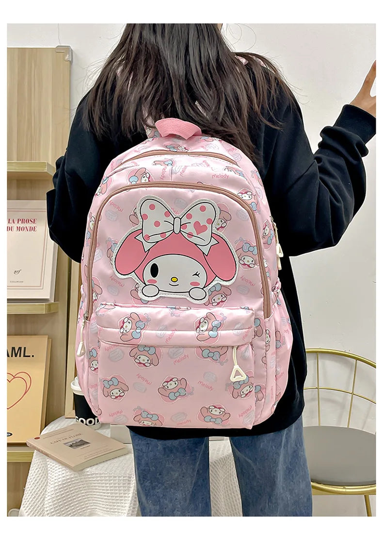 Cinnamoroll PlushTech Backpack – Kawaii Sanrio Schoolbag with Laptop Compartment for Kids & Teens!