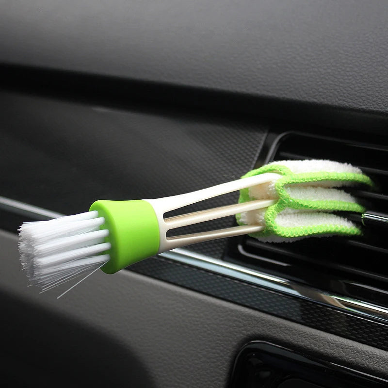 Car Air Vent Double Head Brushes Multifunction Auto Air Conditioner Car Cleaning Tools Dusting Interior Detailing Tool Brush