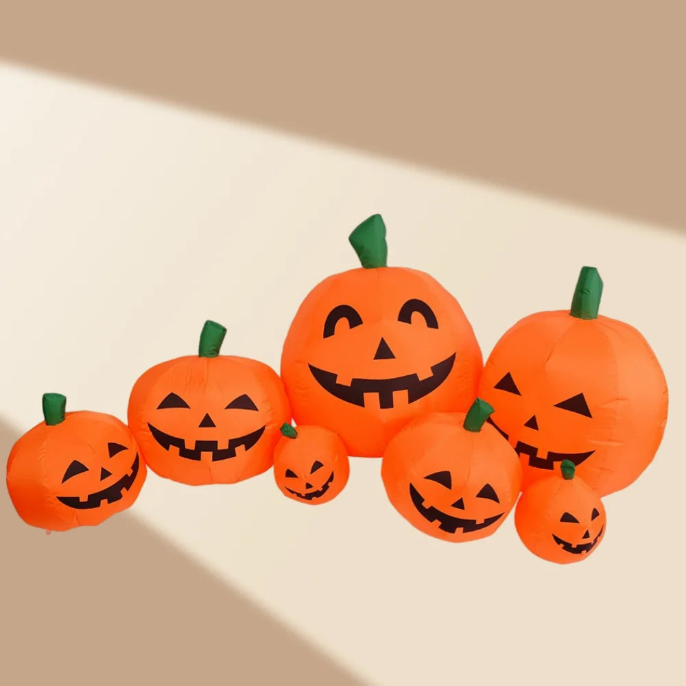 Halloween Giant Conjoined Pumpkin Ghost Outdoor Horror Decoration Inflatable Air Model Festival Party Decoration Supplies