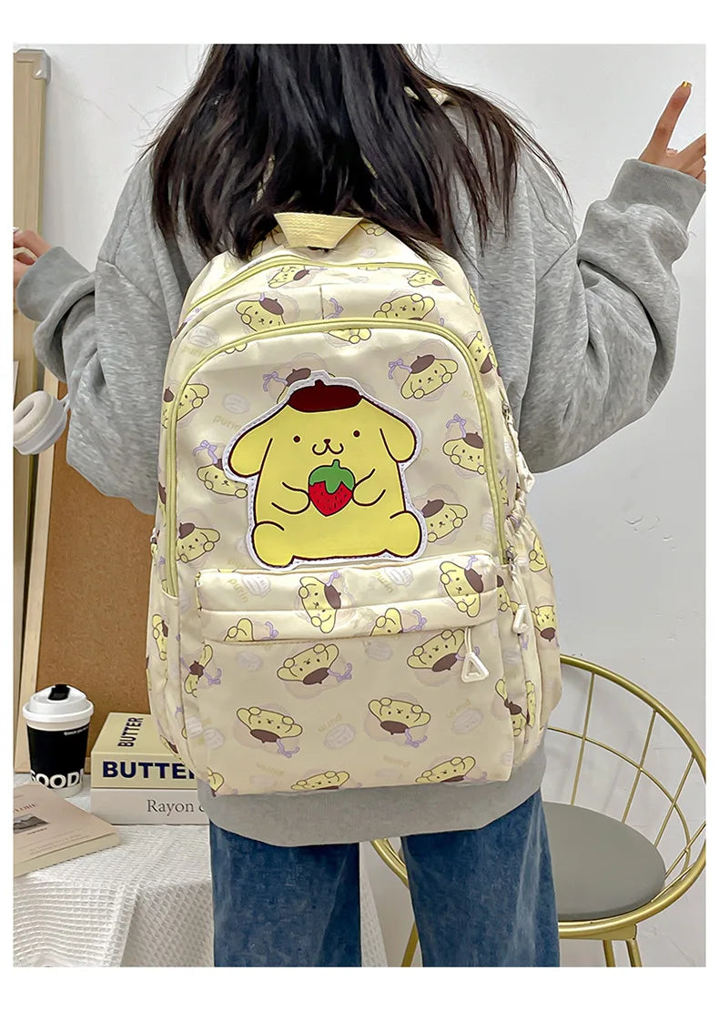 Cinnamoroll PlushTech Backpack – Kawaii Sanrio Schoolbag with Laptop Compartment for Kids & Teens!