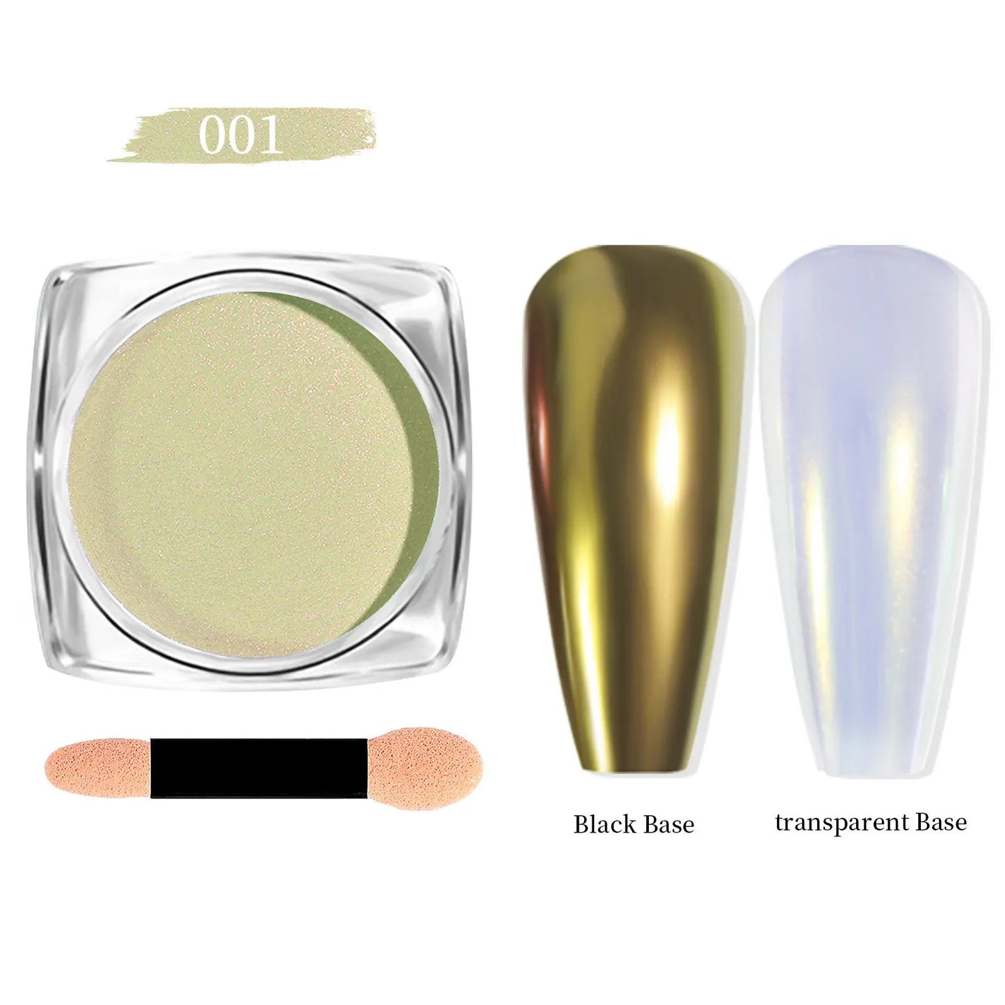 Aurora Holographic Nail Art Powder – Chrome Mirror Effect Glitter for UV/LED Nails