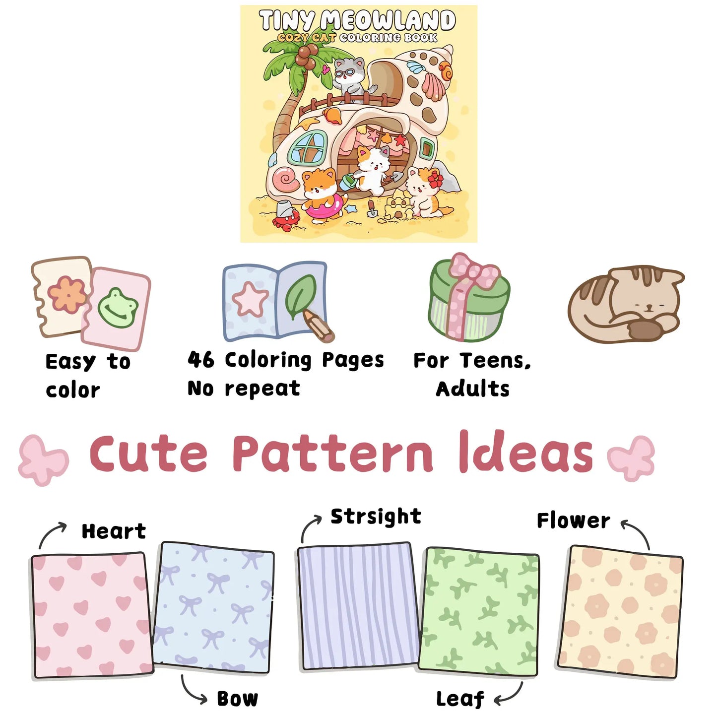 A bold and relaxing coloring book with fantastic patterns, parent-child home DIY interaction, stimulating creativity and fun