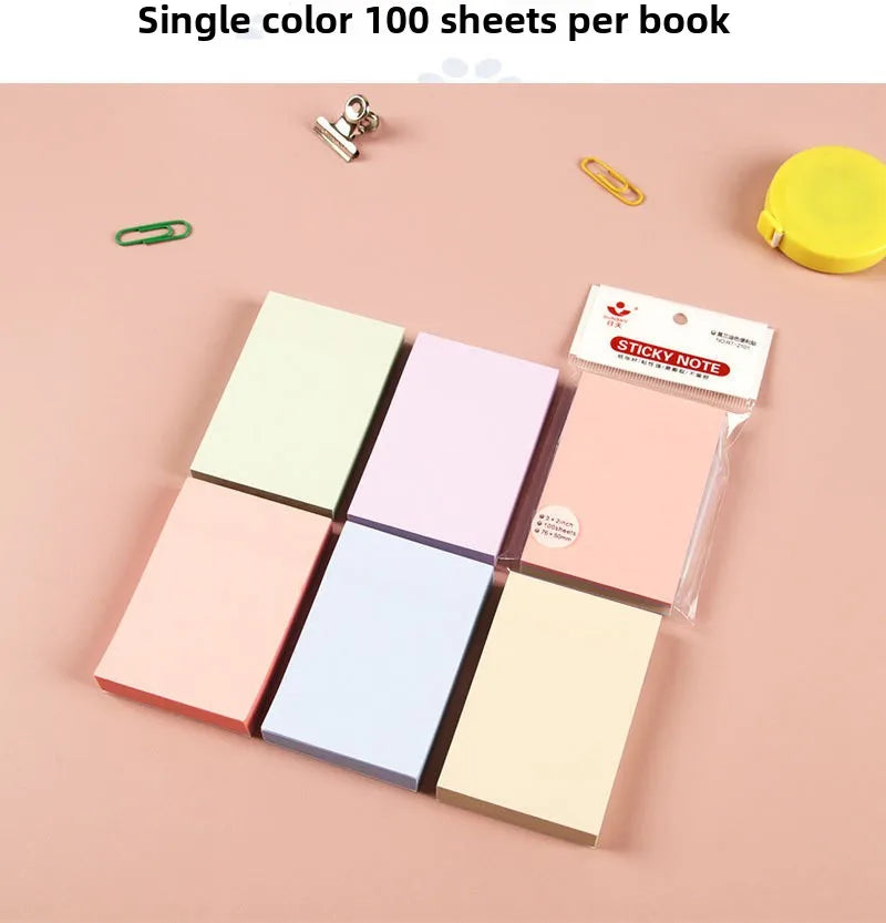Morandi Sticky Notes Pastel Colored Memo Pads Index Tabs for Students School Office Stationery Removable Adhesive Notes