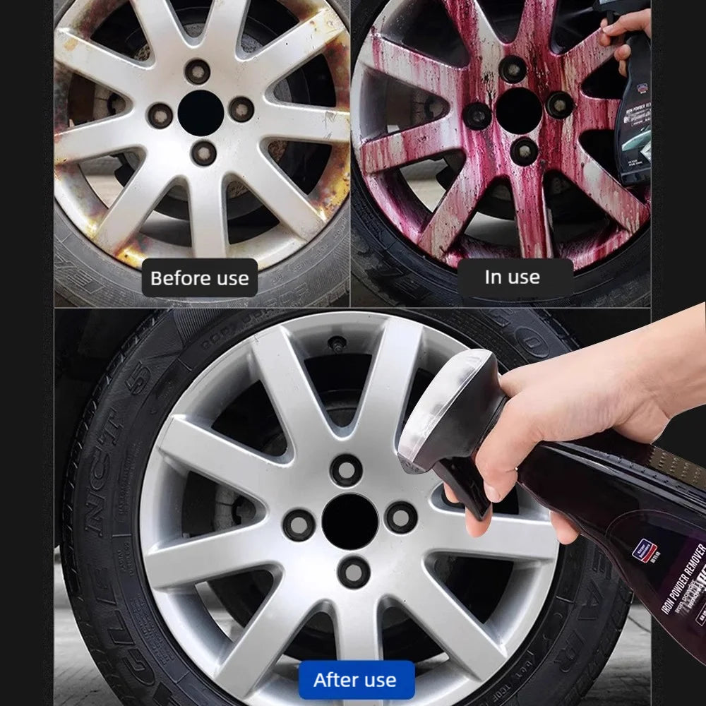 500ml Powerful Car Iron Contaminant Remover Effectively Removes Yellow Black Spots Rust Stains  Paint-Safe Decontamination Clean