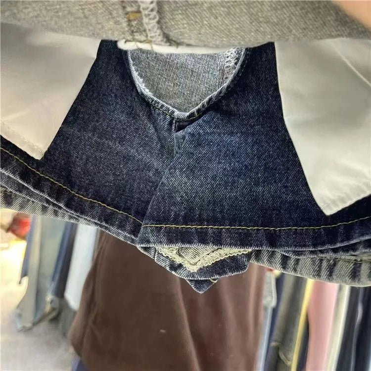 Fashion High Waist Denim Mini Skirt Women's 2023 Summer New Fashion Button Zipper Slim Fit Korean Street  Casual A-line Skirt
