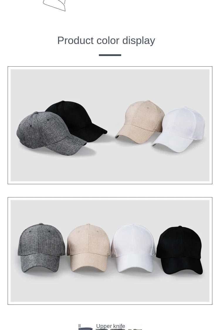 Oversize XXL Faux Linen Men Women Baseball Cap Breathable Woven Large Dad Hat Structured Sports Cap for Big Head 56-59cm 60-65cm