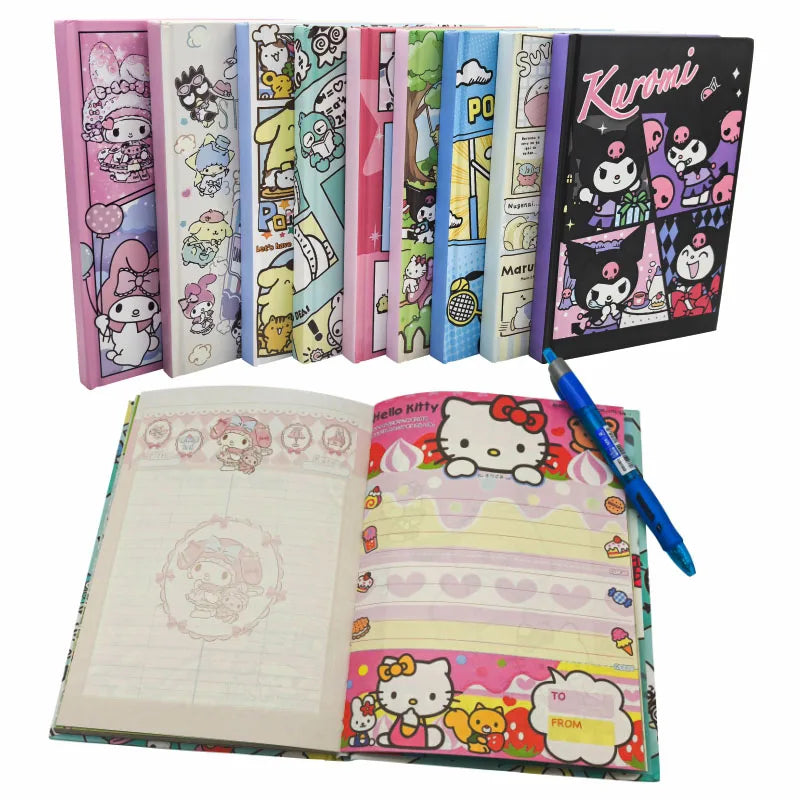 Hello Kitty x Hangyodon A5 Notebook – Full-Color Cartoon Journal with Hard Cover & Kawaii Vibes