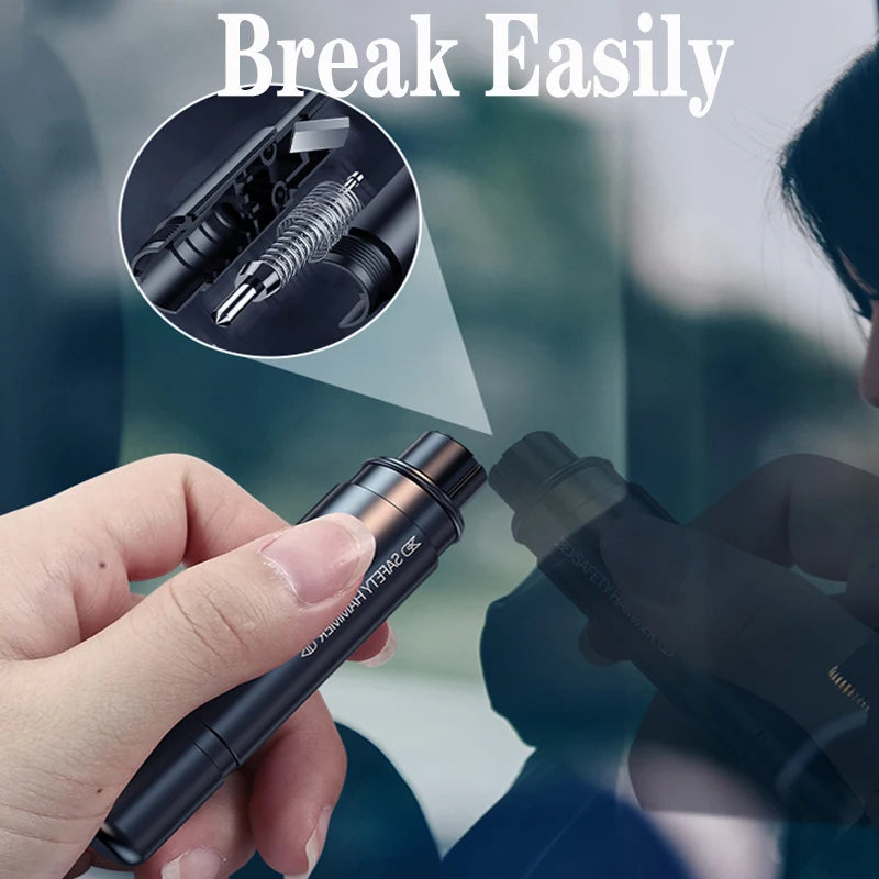 Car Safety Hammer Emergency Glass Breaker Seat Belt Cutter High Hardness Tungsten Steel 2 in 1 Rescue Tool Auto Accessories