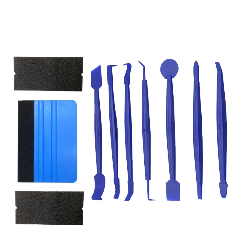 19Pcs/10Pcs Car Wrapping Vinyl Tool Kit Window Film Tint Tools Car Wrap Sticks Edge Trimming Squeegee Tinting Felt Edge Squeegee