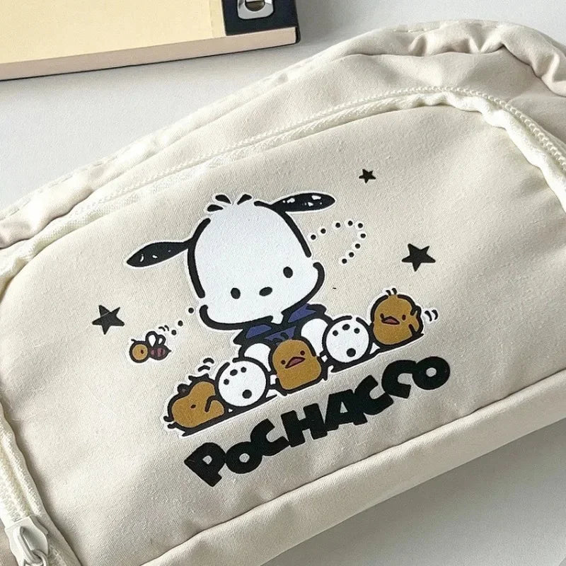 Pochacco Anime Kawaii Pencil Case – Cute Cartoon Pen Bag with Large Capacity for Students, Stationery & Cosmetic Storage Gifts