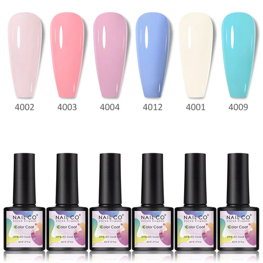 NAILCO Nail Art Dream Set – 6pcs Gel Lacquer for Bold, Glossy Looks