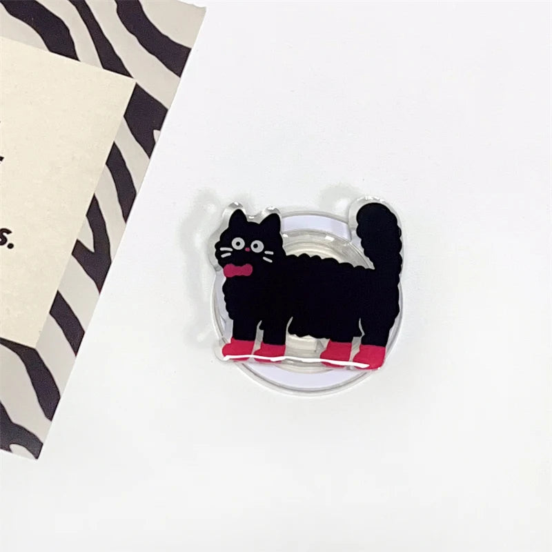 INS Korean Cute Cartoon Bow Star For Magsafe Magnetic Phone Griptok Phone Holder Stand Universal Phone Ring Grip Tok For iPhone
