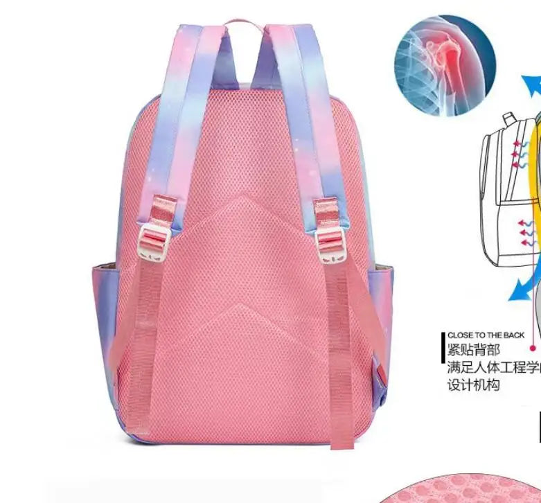 Lilo & Stitch Cartoon Backpack Set – 3-Piece Schoolbook Combo with Lunch Bag for Kids & Teens