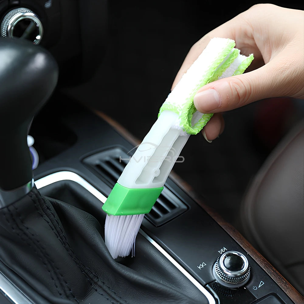 1Pcs Car Air Conditioner Vent Slit Cleaning Brushs grooves Dusting Blinds Keyboard Cleaning Dust Removal Tools Dual head brush