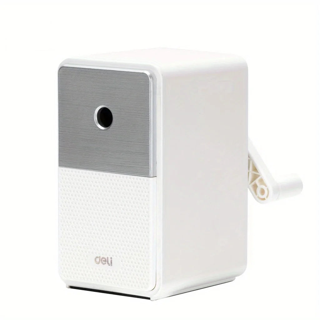 DELI Adjustable Pencil Sharpener – Hand Crank Table Machine with Long-Lasting Blade for School, Office & Art Supplies