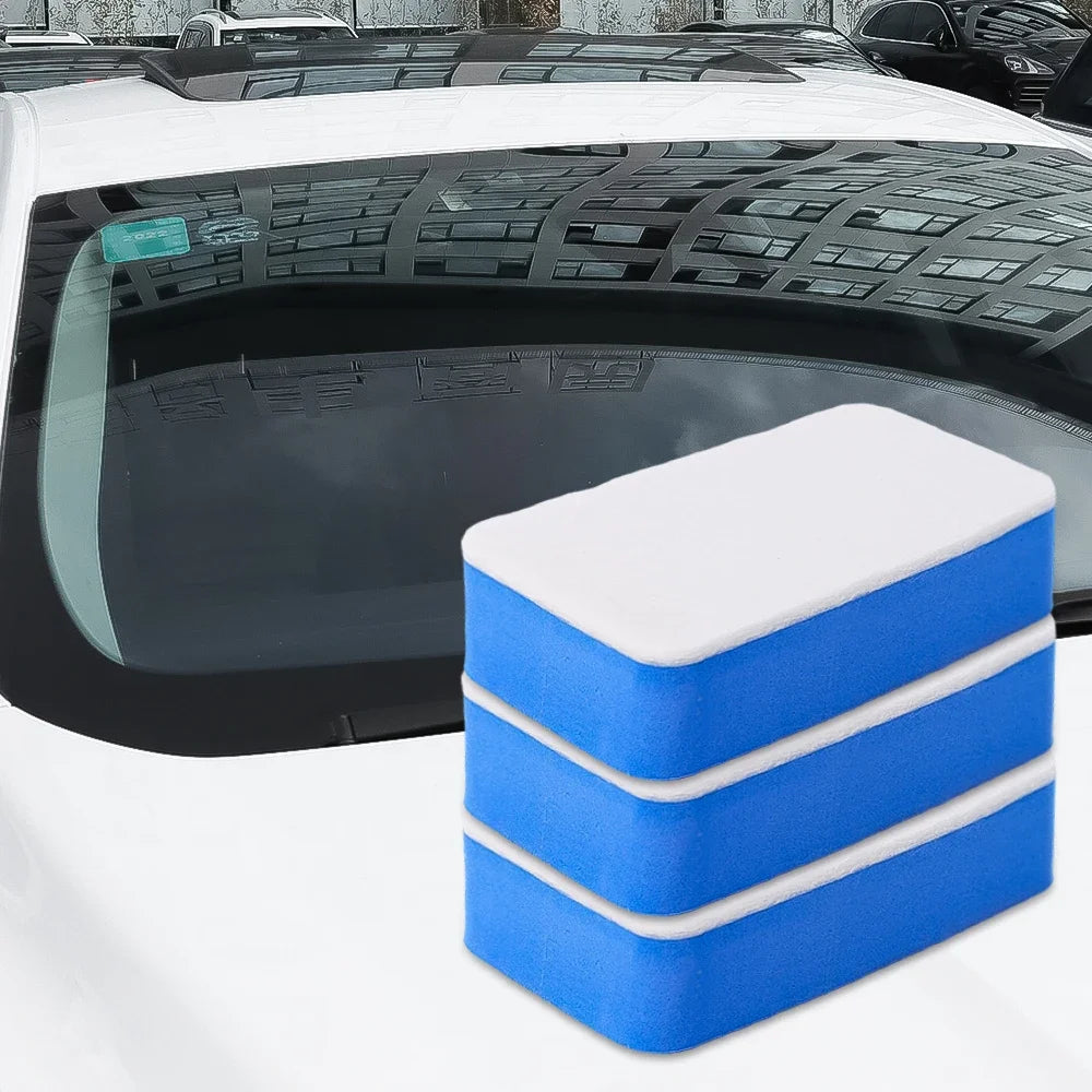 Car Oil Film Cleaning Sponge Wiper Crystal Plating Polishing Sponge Brush Car Windshield Glass Wool Felt Brush Oil Removal Tools