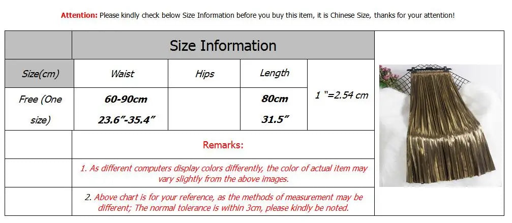 SISHION 2025 New Spring Shiny Long Midi Skirts for Women SS0039 Elastic Waist Metallic Elegant Fashion Golden Black Pink Skirt
