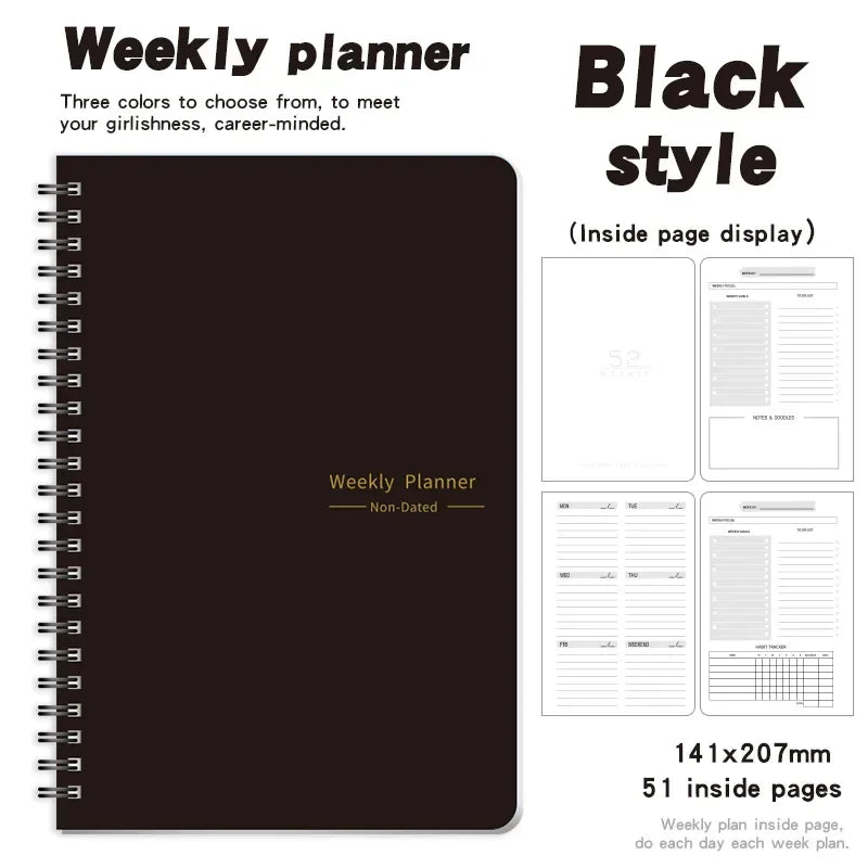 2024 Weekly Planner Agenda Notepad A5 Notebook 52 Weekly Planner Schedule Stationery School Office Supplies Stationery