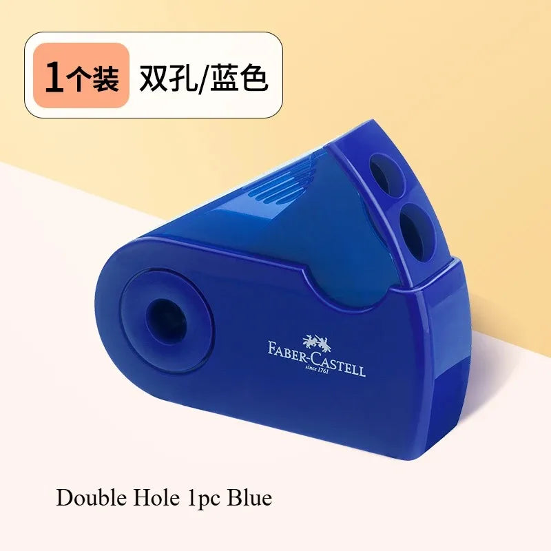 Faber-Castell Double-Hole Sharpener with Eraser – Cute Ladybug, Fish & Eagle Designs for Back-to-School Stationery Fans