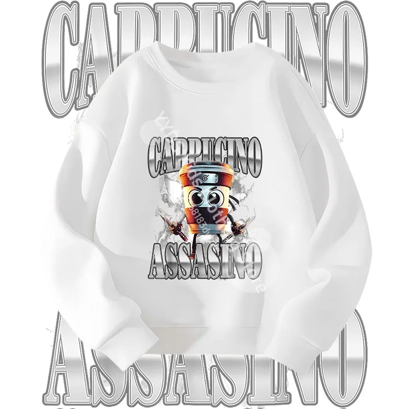 Italian Brainrot Graphic Sweatshirt Bombardiro Crocodilo Funny Meme Kids Clothes Italian Brainrot Fashion Children's Clothing