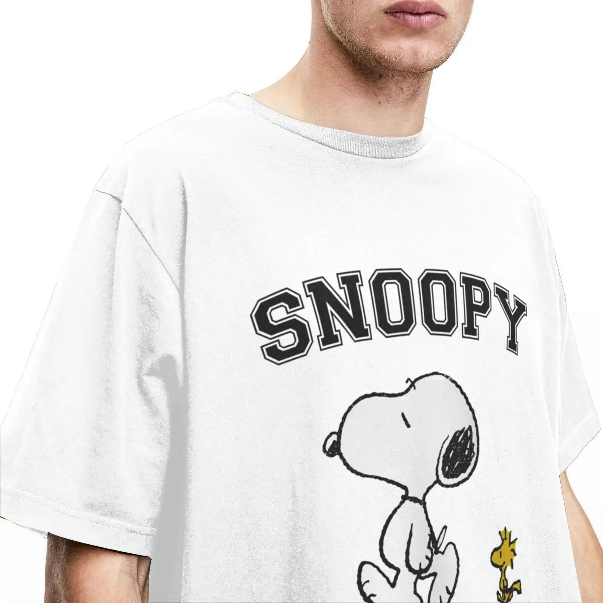 Snoopy And Charlie Brown for Men Women T Shirts Peanuts Merch Leisure Tee Shirt T-Shirt Pure Cotton Classic Clothing