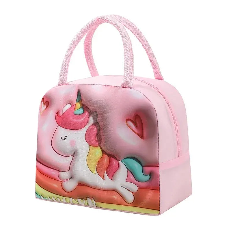 CoolBites Cartoon Bento Bag – Insulated Lunch Tote for Kids, School & Picnic Fun!