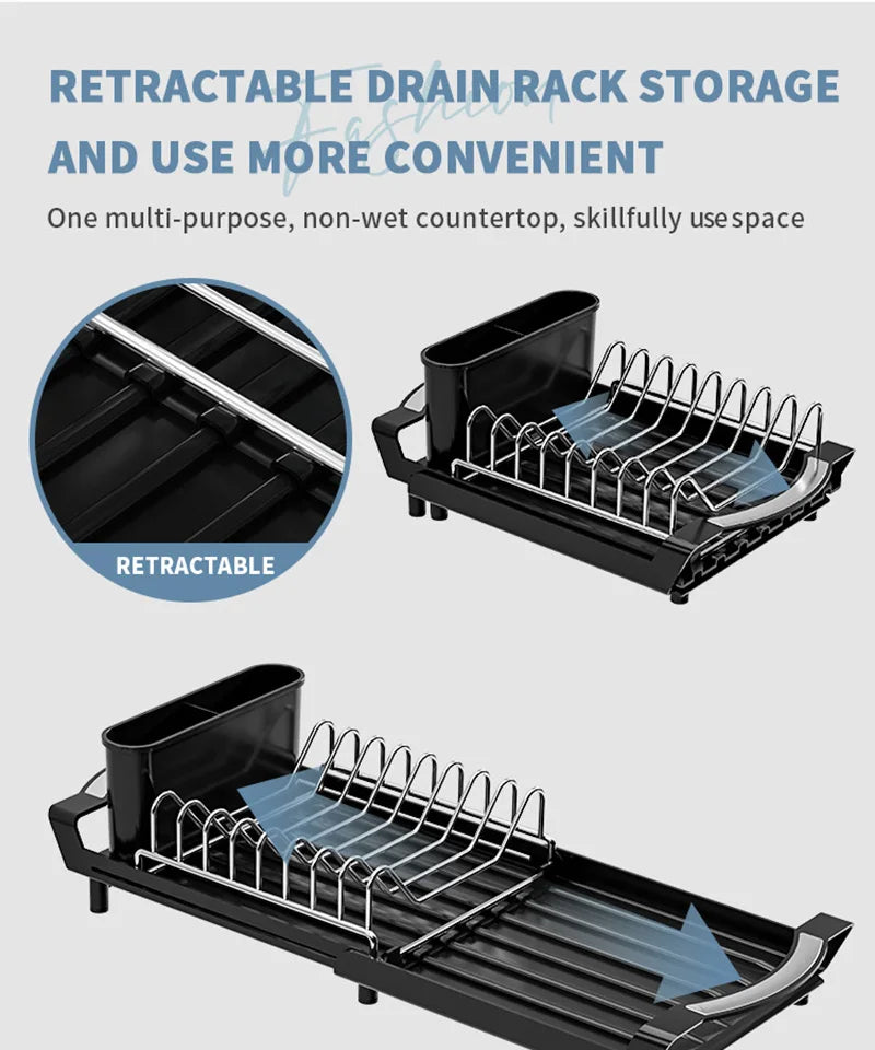 Kitchen Dish Rack Multifunctional Bowl And Dish Holders Cup Chopsticks Drain Kitchen Storage Rack Storage For Kitchen Organizers