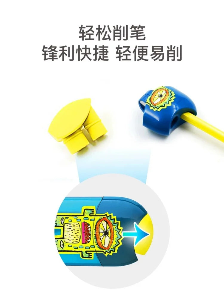 Faber-Castell Double-Hole Sharpener with Eraser – Cute Ladybug, Fish & Eagle Designs for Back-to-School Stationery Fans