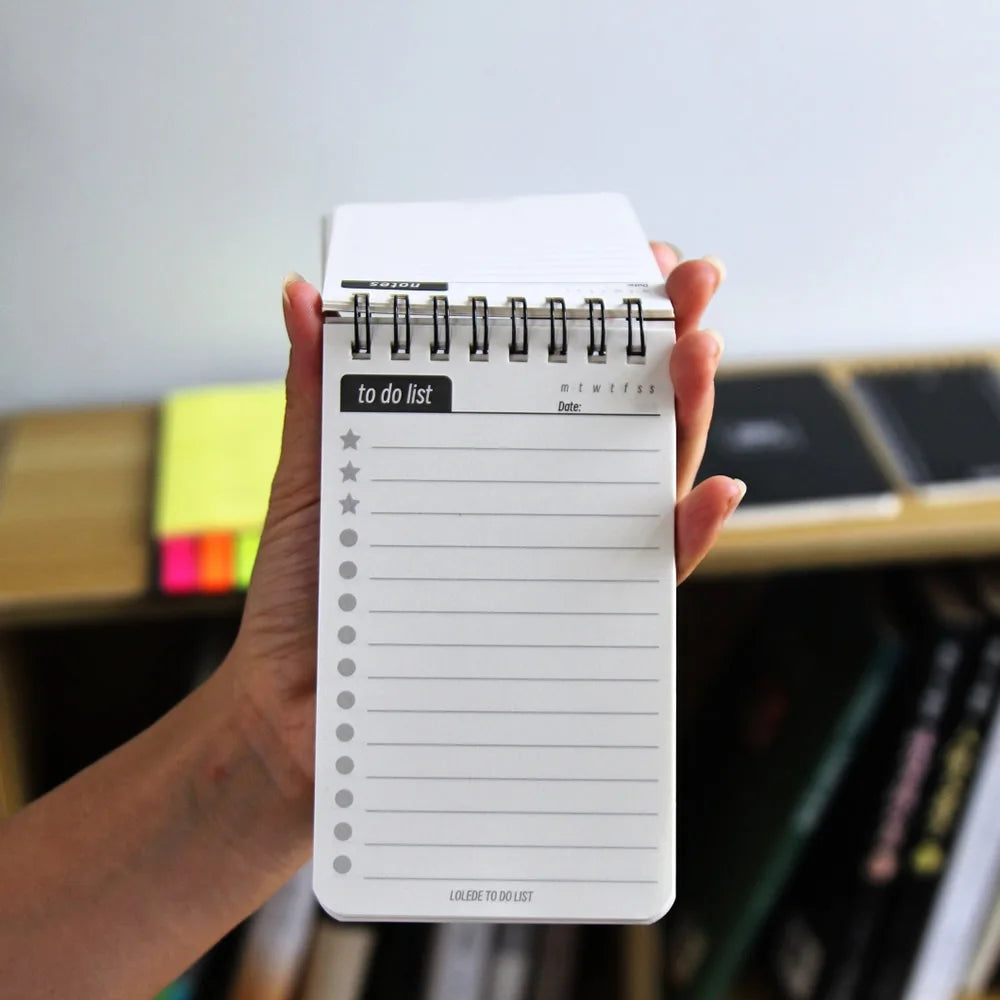 LOLEDE A7 Mini Notebook To Do List University Notebooks Notepad School Sketchbook Diary Travelers Planner Binder Office Journal
