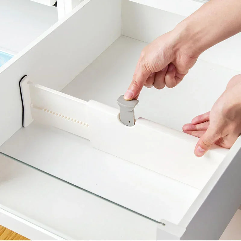4 Pack Drawer Dividers Organizer Retractable Adjustable Storage Drawer Partition Holder Clapboard Kitchen Organizer Household