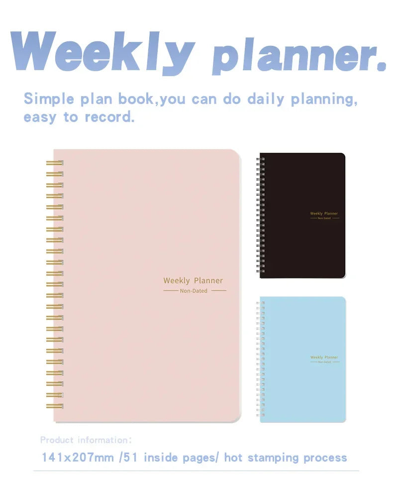2024 Weekly Planner Agenda Notepad A5 Notebook 52 Weekly Planner Schedule Stationery School Office Supplies Stationery