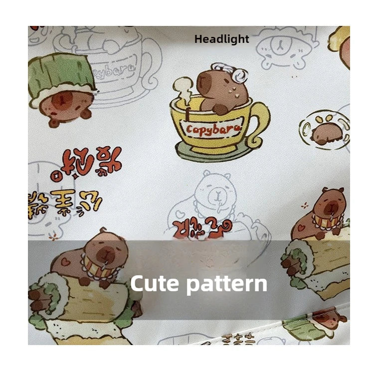 Capybara Campus Buddy – Kawaii Cartoon Laptop Backpack with Room to Spare!