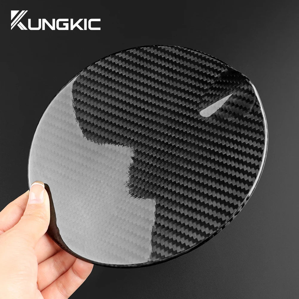 Real Hard Carbon Fiber Sticker For Abarth 595 595C 695 2012-2014 2015 2016 2017 2019 2019 2020 2021 2023 Car Fuel Tank Cap Cover