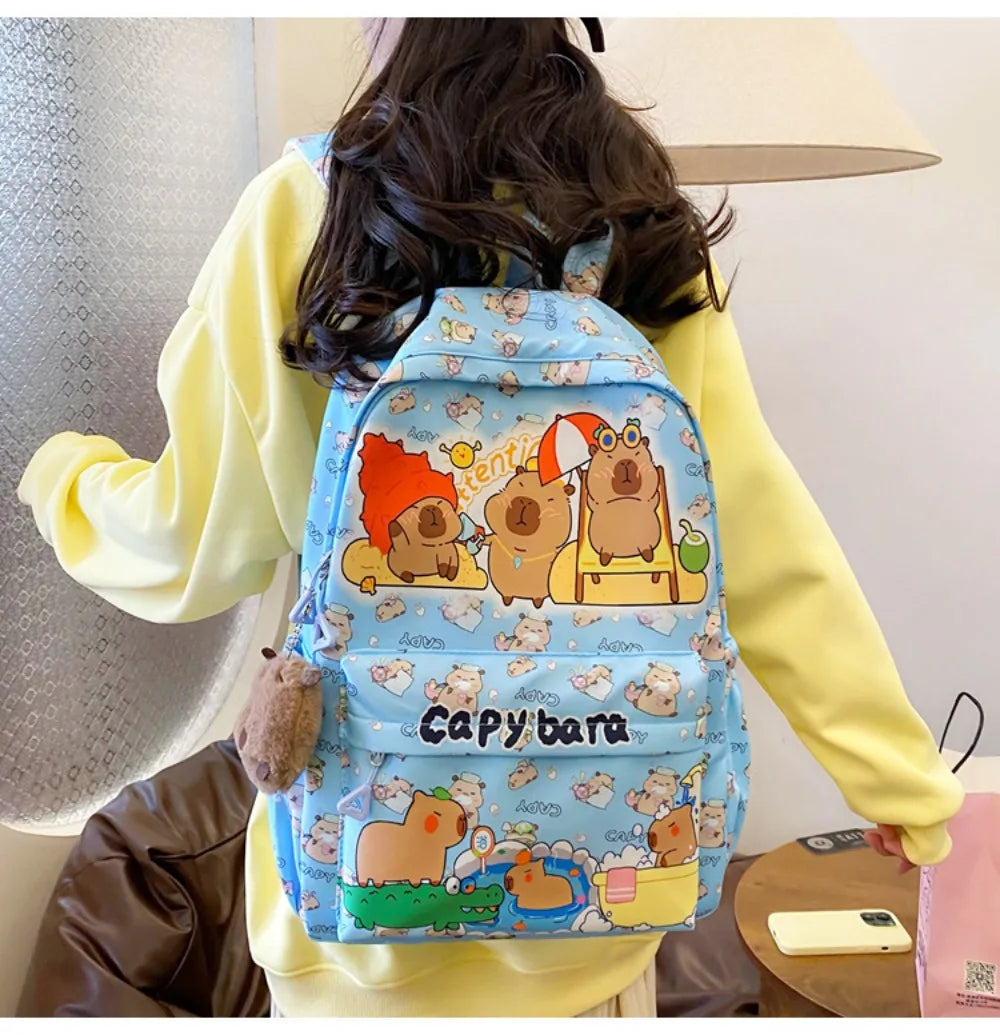 Capybara Breeze Backpack – Ultra-Light Cuteness for School & Play!