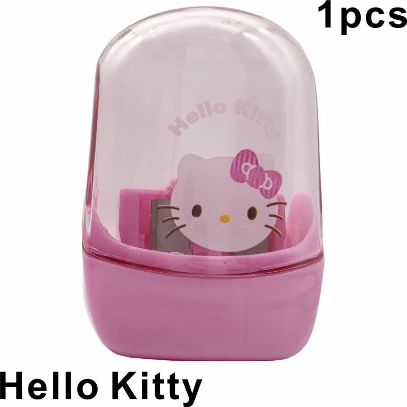 Anime Hello Kitty & Kuromi Double Hole Pencil Sharpener – Cute Cartoon Stationery for Kids, School & Portable Desk Supplies