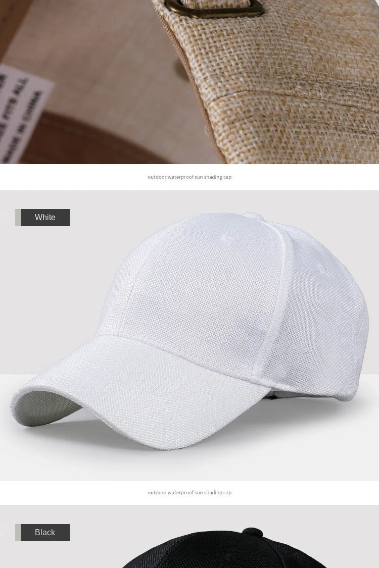 Oversize XXL Faux Linen Men Women Baseball Cap Breathable Woven Large Dad Hat Structured Sports Cap for Big Head 56-59cm 60-65cm