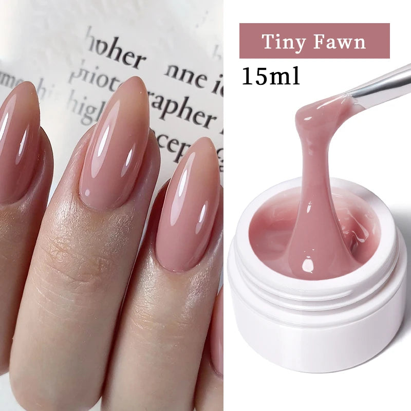 UR SUGAR Jelly Nail Extension Gel – Clear, Nude & Milky White Shades for Chic DIY Manicures